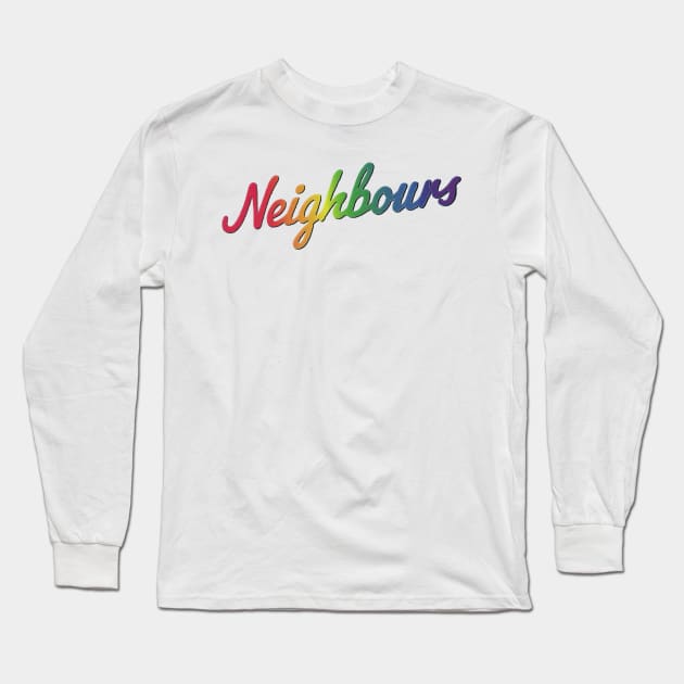 Neighbours Pride Logo Long Sleeve T-Shirt by HDC Designs